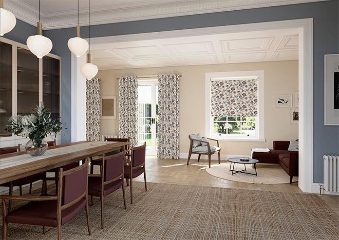 Land & Shore Orchard (Blackout), Blue Red - Twist&Fit Roller Blind - Image 7